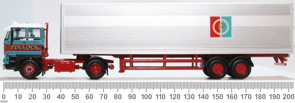 Oxford Diecast DAF 3300 Short Van Trailer Pollock 76D28003