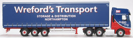 Oxford Diecast Daf XF Euro 6 Curtainside Wrefords 76DXF002