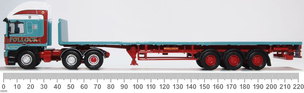 Oxford Diecast ERF EC Flatbed Trailer Pollock 76EC003