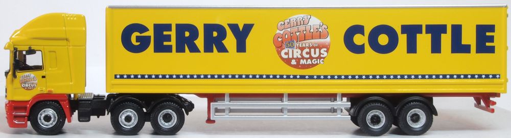 Oxford Diecast Gerry Cottles Circus ERF EC Box Trailer