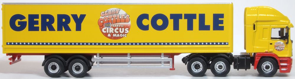 Oxford Diecast Gerry Cottles Circus ERF EC Box Trailer