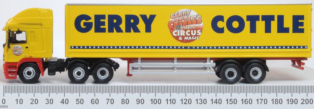 Oxford Diecast Gerry Cottles Circus ERF EC Box Trailer