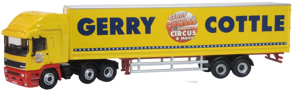 Oxford Diecast Gerry Cottles Circus ERF EC Box Trailer