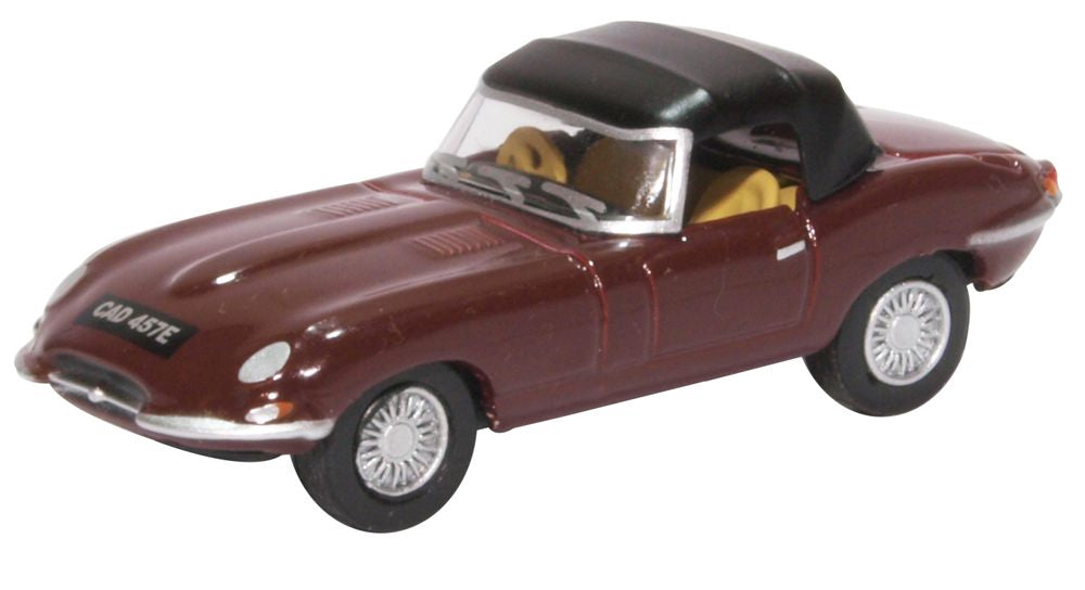 Oxford Diecast Jaguar E Type Soft Top Imperial Maroon 76ETYP012