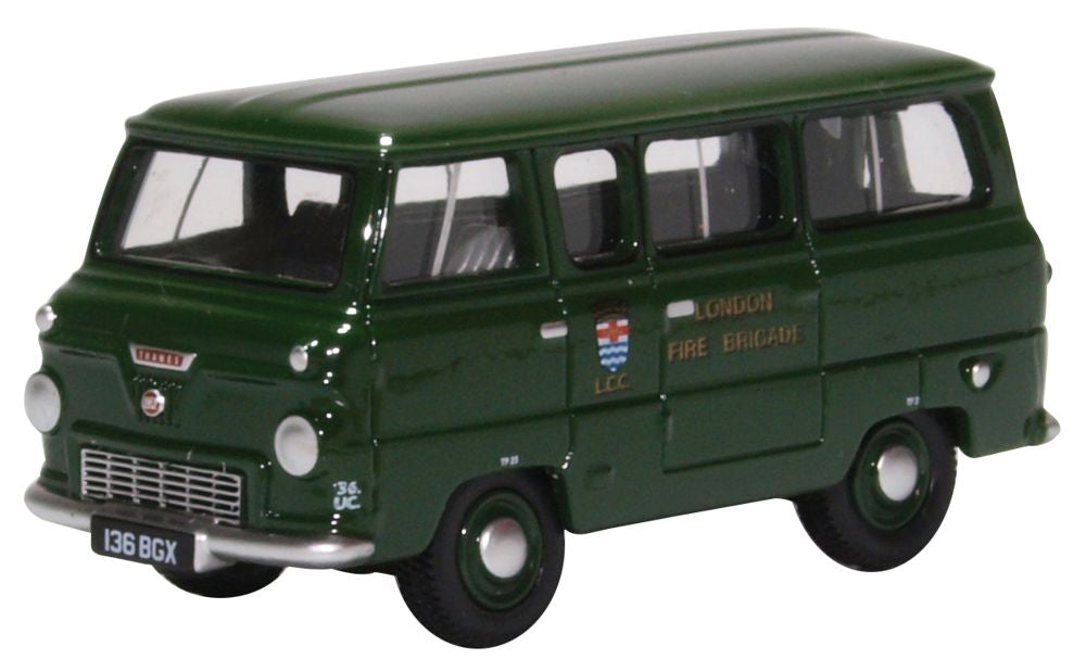 Oxford Diecast Ford 400e Minibus London Fire Brigade - Green 76FDE016