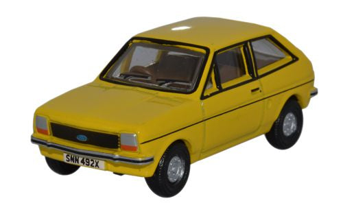 Oxford Diecast Ford Fiesta MkI Jasmine Yellow - 1:76 Scale 76FF003