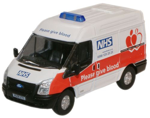 Oxford Diecast NHS Blood Donor Van Ford Transit SWB Med - 1:76 Scale 76FT008