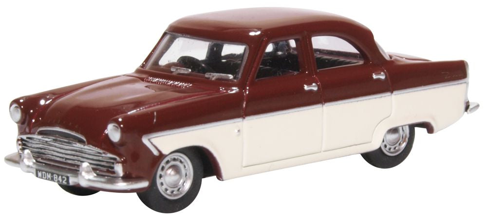 Oxford Diecast Ford Zodiac MkII Imperial Maroon/ermine White 76FZ002
