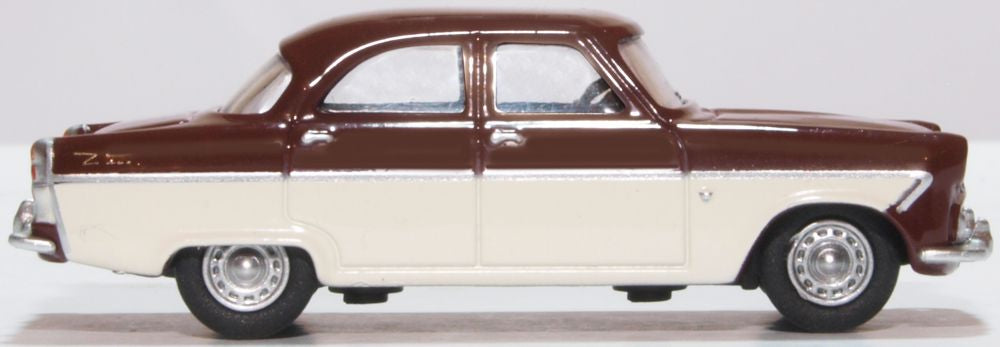 Oxford Diecast Ford Zodiac MkII Imperial Maroon/ermine White 76FZ002