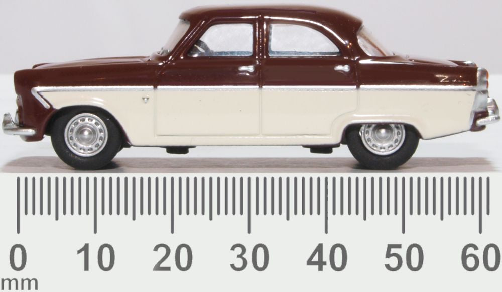 Oxford Diecast Ford Zodiac MkII Imperial Maroon/ermine White 76FZ002