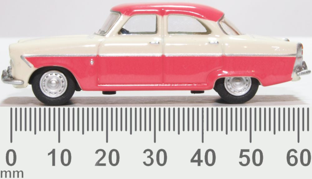 Oxford Diecast Ford Zodiac MKII Ermine White and Pink 76FZ003