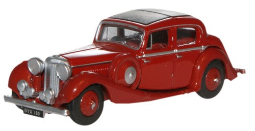 Oxford Diecast Maroon SS Jaguar  - 1:148 Scale NJSS003