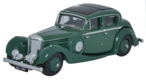 Oxford Diecast Suede Green SS Jaguar 2.5 Saloon - 1:76 Scale 76JSS005