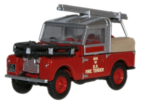 Oxford Diecast British Rail Land Rover 88 Fire Tender - 1:76 Scale 76LAN188015