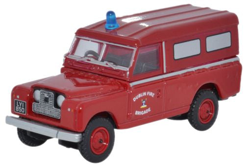 Oxford Diecast Land Rover Series II Dublin Fire Brigade - 1:76 Scale 76LAN2008