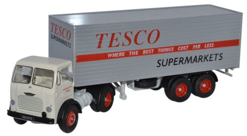 Oxford Diecast Leyland Beaver Box Trailer Tesco 76LO001