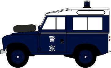 Oxford Diecast Land Rover Special for Hong Kong Police - HK Police 76LR2AS004H1