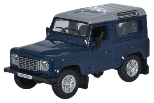 Oxford Diecast Land Rover Defender 2013 Tamar Blue - 1:76 Scale