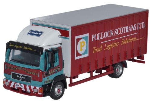 Oxford Diecast MAN L2000 Curtainside Pollock - 1:76 Scale 76MAN001