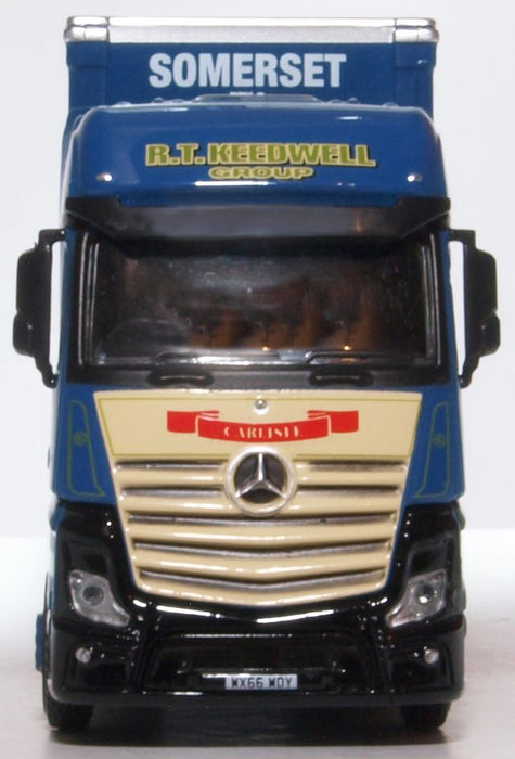 Oxford Diecast Mercedes Actros GSC Curtainside R T Keedwell 76MB011