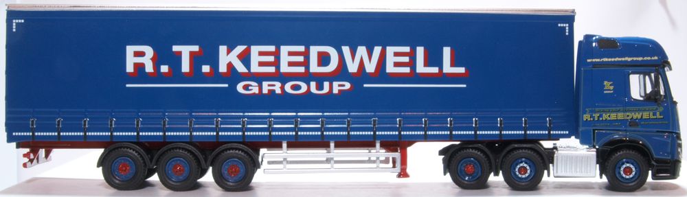 Oxford Diecast Mercedes Actros GSC Curtainside R T Keedwell 76MB011