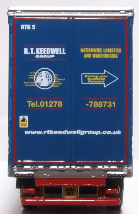 Oxford Diecast Mercedes Actros GSC Curtainside R T Keedwell 76MB011