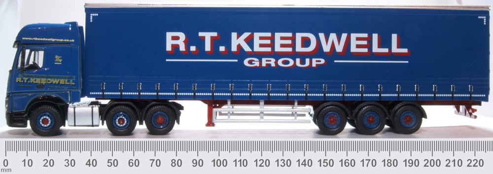 Oxford Diecast Mercedes Actros GSC Curtainside R T Keedwell 76MB011