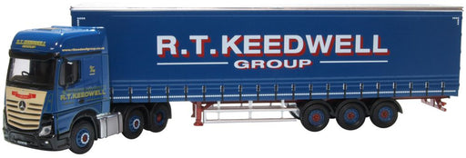 Oxford Diecast Mercedes Actros GSC Curtainside R T Keedwell 76MB011