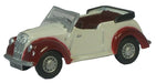 Oxford Diecast Ivory/Maroon Morris 8 - 1:76 Scale 76ME003
