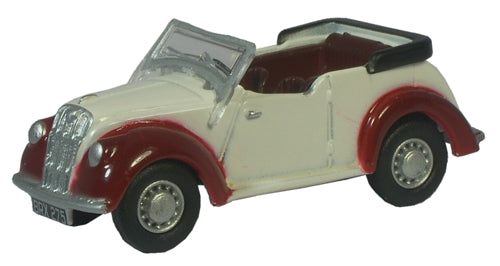Oxford Diecast Ivory/Maroon Morris 8 - 1:76 Scale 76ME003