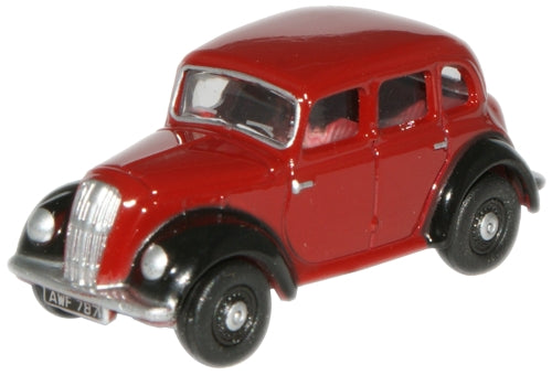Oxford Diecast Maroon/Black Morris 8 Saloon - 1:76 Scale 76MES003