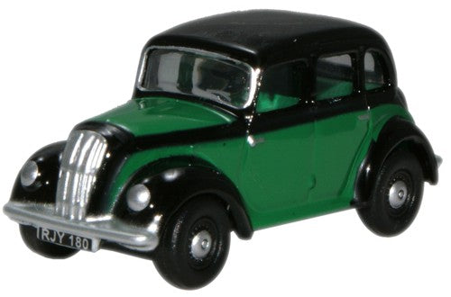 Oxford Diecast Morris Eight Saloon Green & Black - 1:76 Scale 76MES005