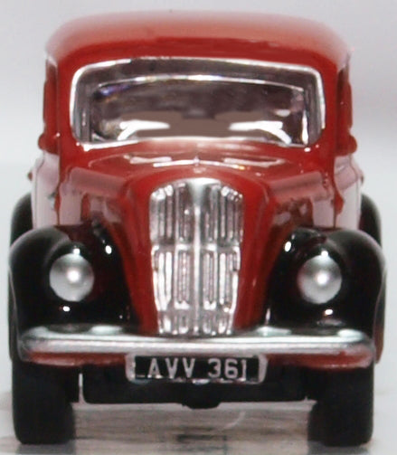 Oxford Diecast Morris Eight E Series Saloon Red/black 76MES006