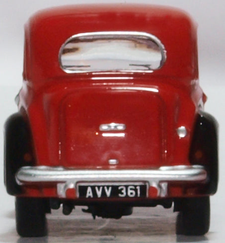 Oxford Diecast Morris Eight E Series Saloon Red/black 76MES006