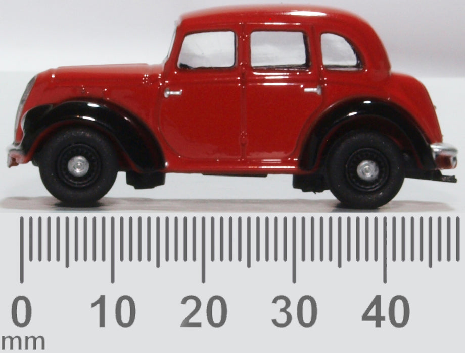 Oxford Diecast Morris Eight E Series Saloon Red/black 76MES006