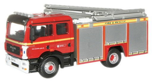 Oxford Diecast Avon Fire & Rescue MAN Pump Ladder - 1:76 Scale 76MFE001