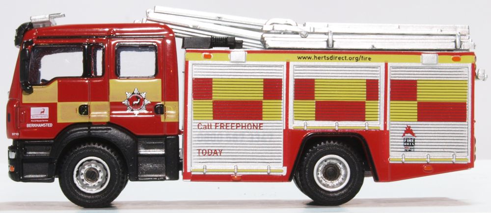 Oxford Diecast MAN Pump Ladder Hertfordshire Fire & Rescue 76MFE005