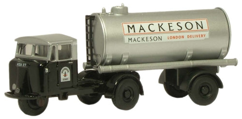 Oxford Diecast Mackeson Mechanical Horse Tank Trailer - 1:76 Scale 76MH013