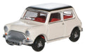Oxford Diecast Old English White/Black Austin Mini - 1:76 Scale 76MN002