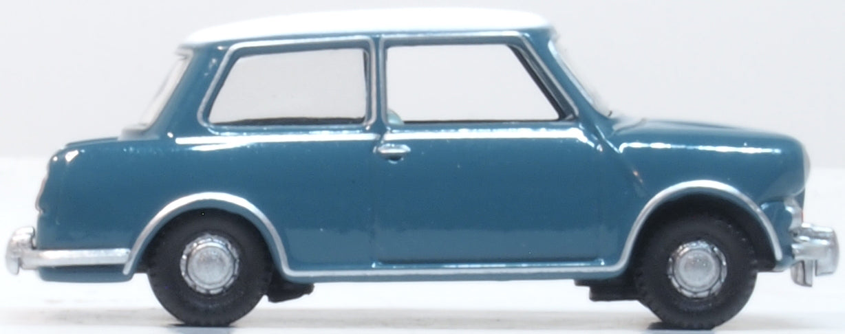 Oxford Diecast Riley Elf MKIII Persian Blue Snowberry White 1:76 Scale