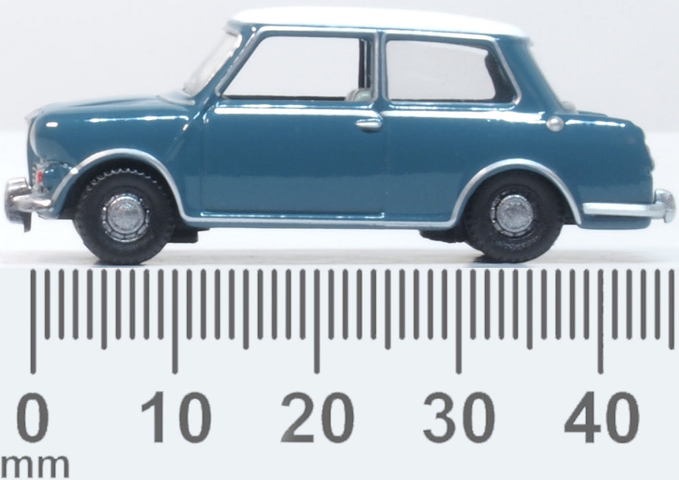 Oxford Diecast Riley Elf MKIII Persian Blue Snowberry White 1:76 Scale