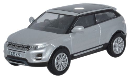 Oxford Diecast Range Rover Evoque Indus Silver - 1:76 Scale 76RR002