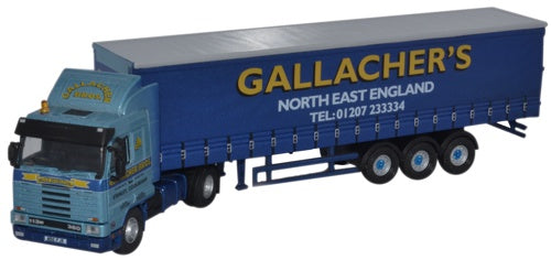 Oxford Diecast Scania 113 40ft Curtainside Gallacher Bros - 1:76 Scale 76S143003