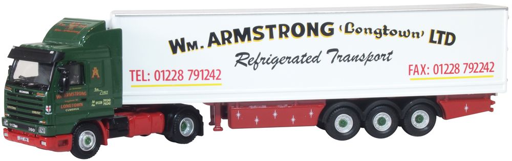Oxford Diecast Scania 143 40ft Fridge Trailer William Armstrong