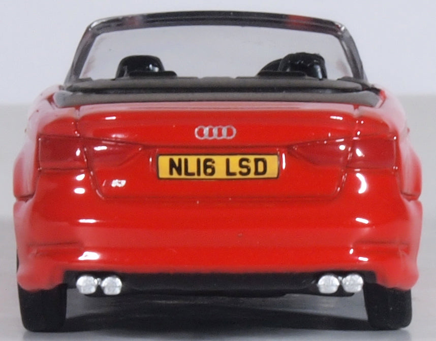 Oxford Diecast Misano Red Audi S3 Cabriolet 76S3003