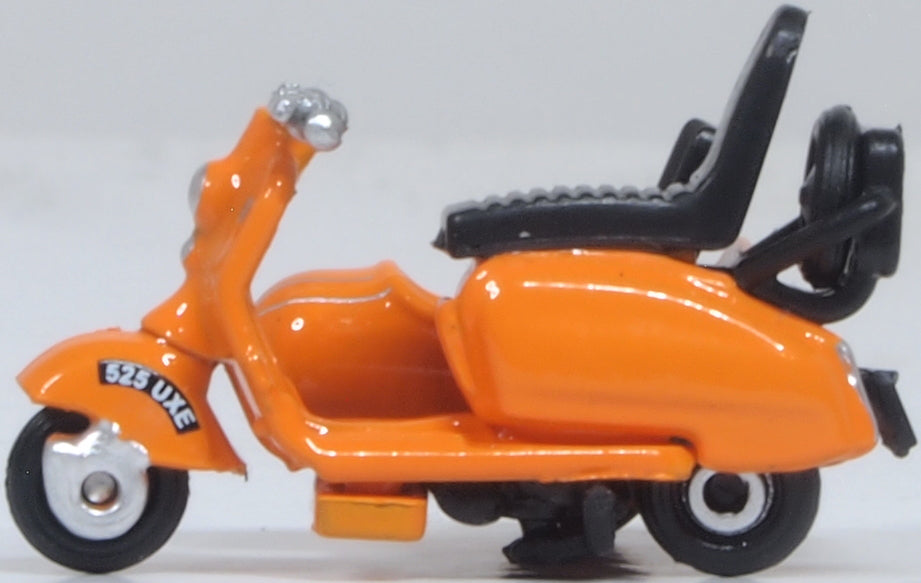 Oxford Diecast Scooter and Sidecar Orange 76SC003