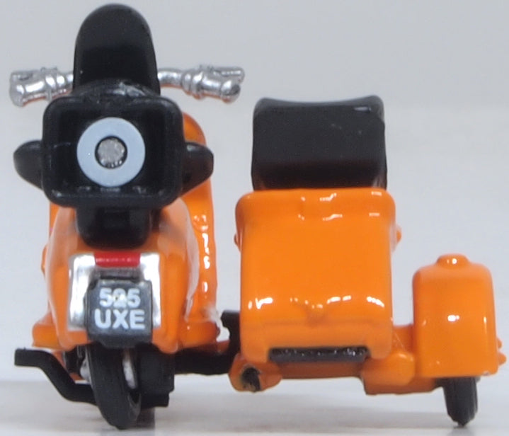 Oxford Diecast Scooter and Sidecar Orange 76SC003