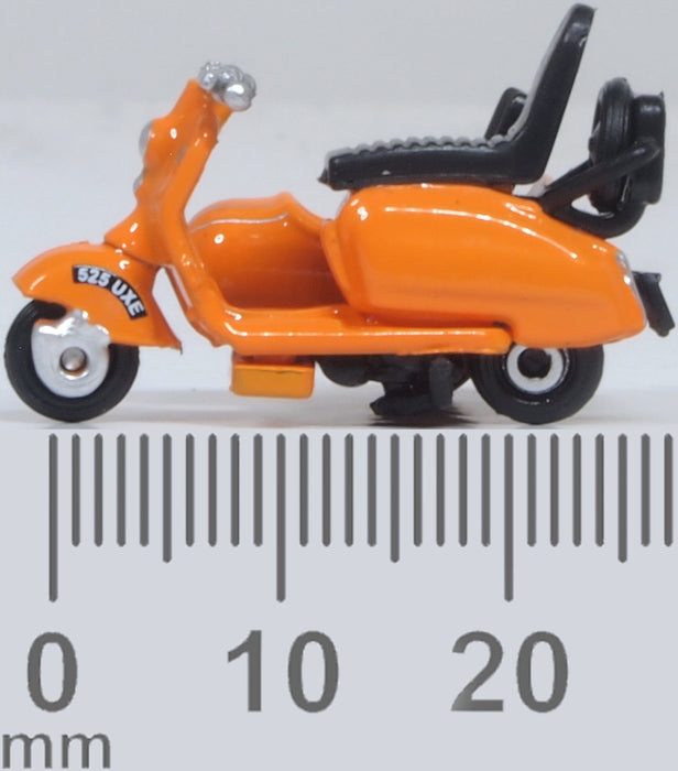 Oxford Diecast Scooter and Sidecar Orange 76SC003