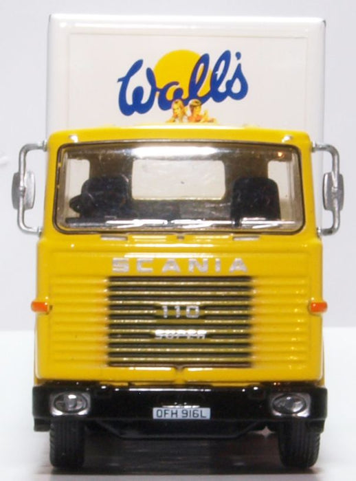 Oxford Diecast Walls Ice Cream Scania 110 40ft Box Trailer 76SC110004