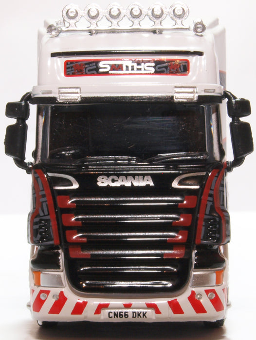 Oxford Diecast Scania Topline Nooteboom Low Loader Smiths, Bridgend -1:76 Scale 76SCA05LL Front